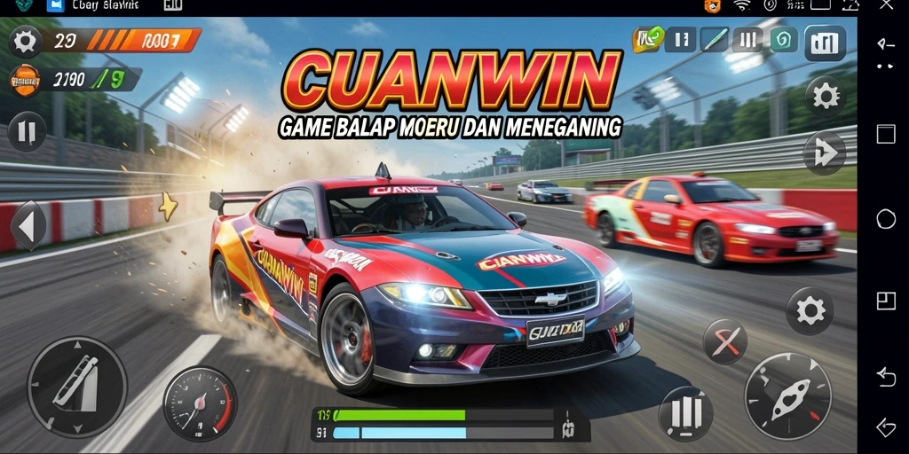 Gameplay seru CUANWIN dengan aksi balap yang mendebarkan.