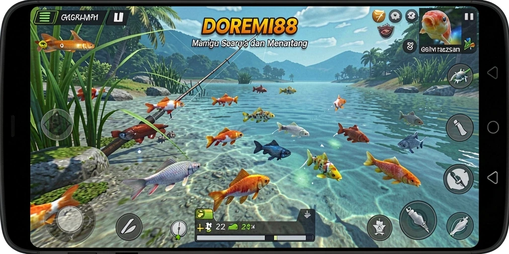 Gameplay memancing DOREMI88 yang menarik dan menyenangkan.