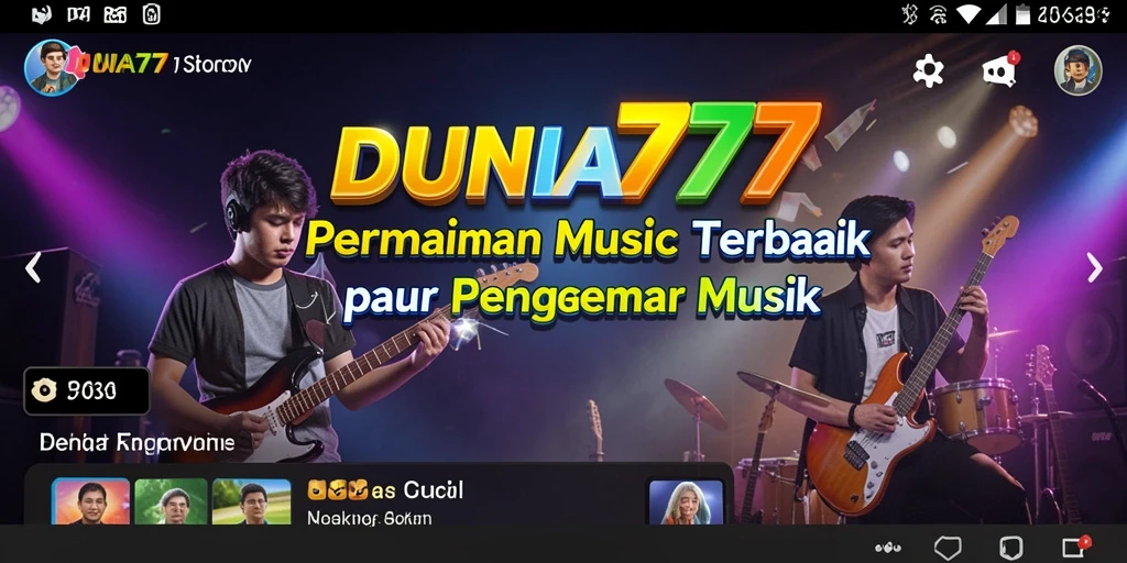 Tampilan gameplay DUNIA777 yang penuh warna dan bersemangat.