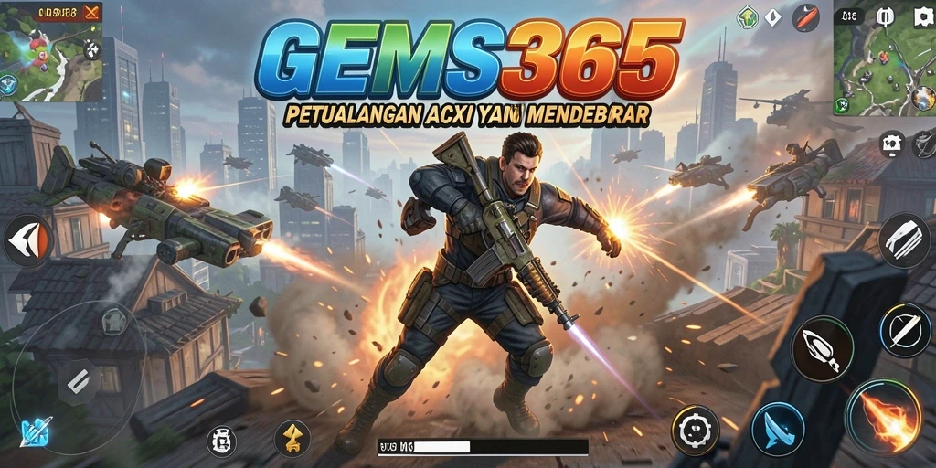 Tampilan gameplay GEMS365 yang menegangkan dan mendebarkan.