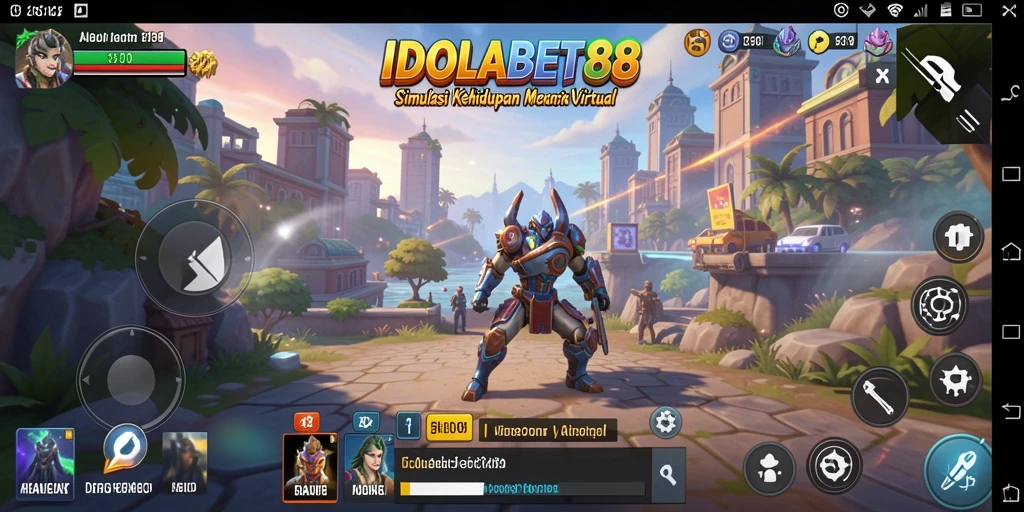 Screenshot gameplay IDOLABET88 menampilkan interaksi karakter dan lingkungan yang dinamis.