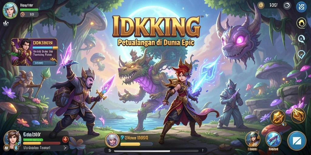 Tampilan menakjubkan dari pertempuran dalam gameplay ARPG.