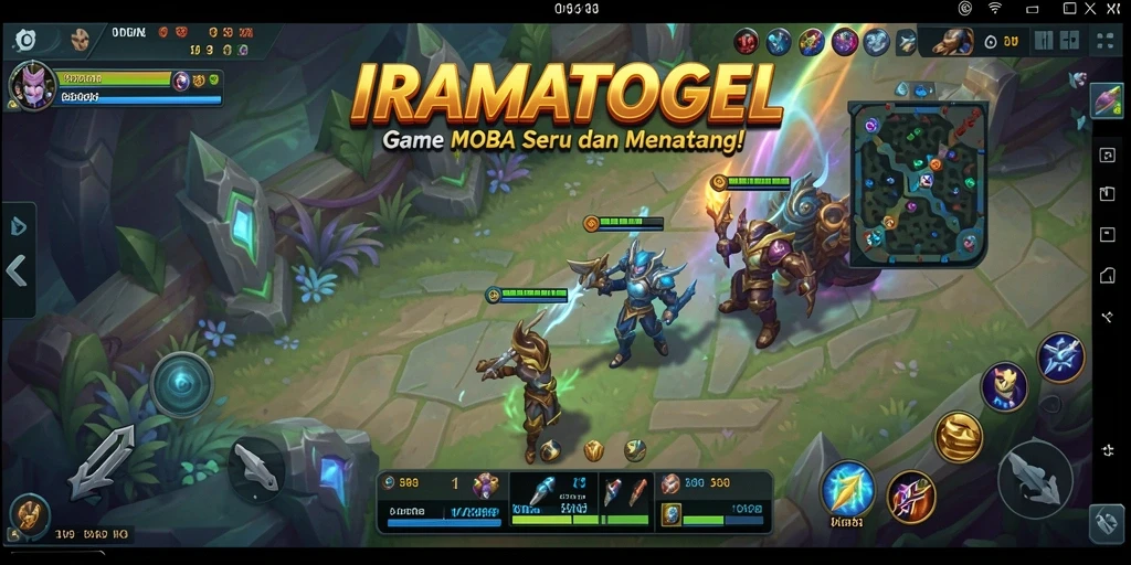 Tampilan menarik dari gameplay MOBA IRAMATOGEL yang penuh aksi.