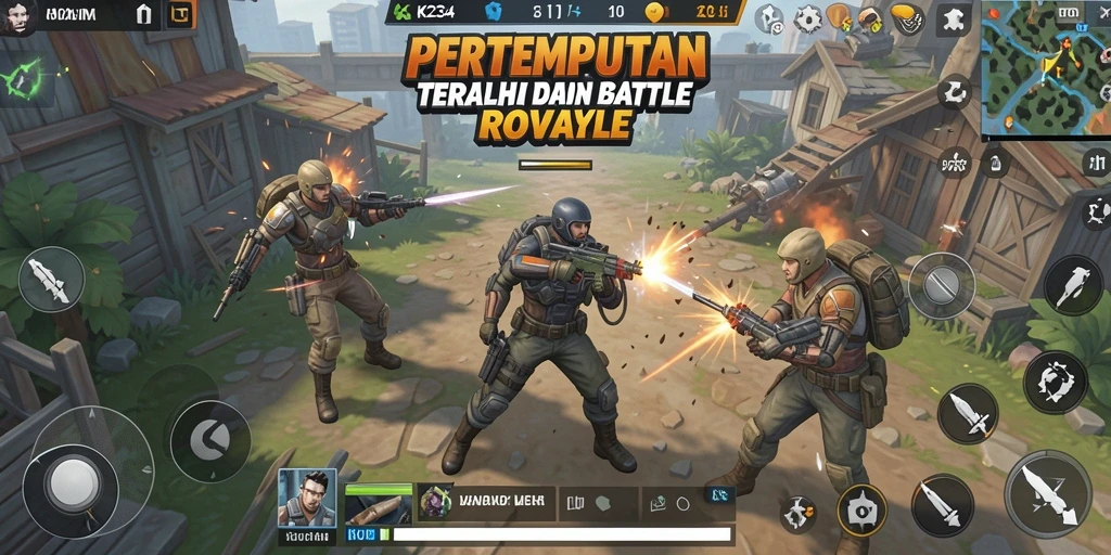 Gameplay mendebarkan dari K234 dalam pertempuran Battle Royale.