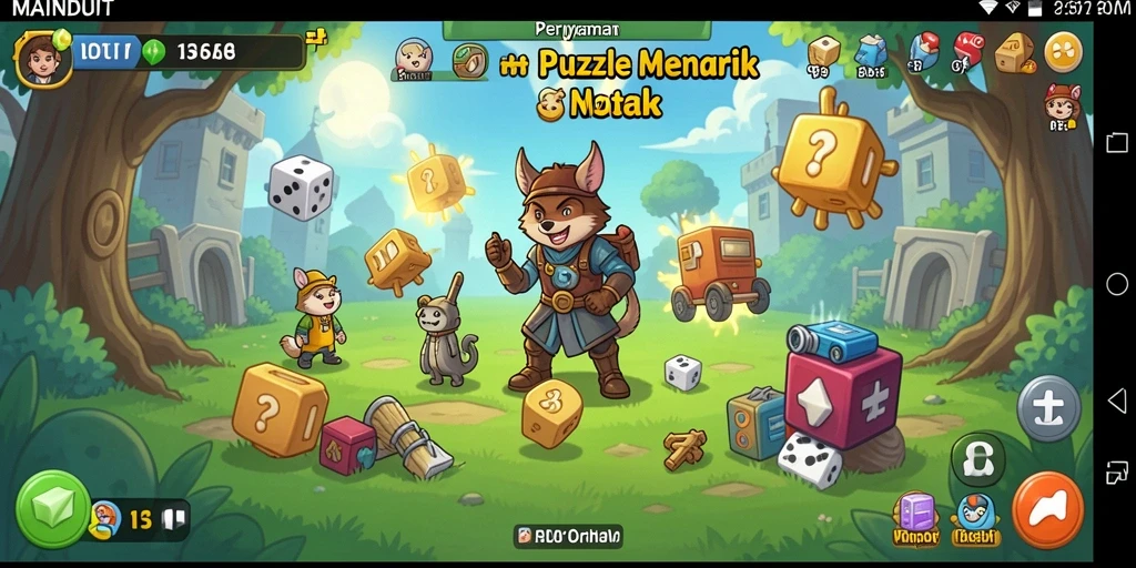 Tampilan gameplay MAINDUIT yang menantang dan mengasyikkan.