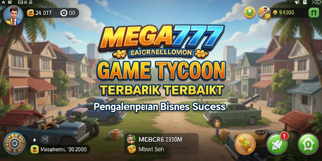 Screenshot gameplay MEGA777 yang menampilkan manajemen bisnis yang seru.