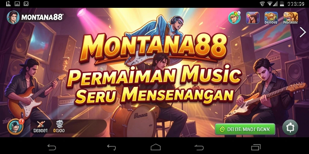 Screenshot MONTANA88 menunjukkan momen seru saat bermain musik.
