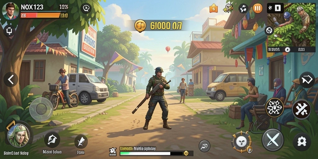Tampilan menarik dari gameplay Simulation NOX123 saat karakter berinteraksi.