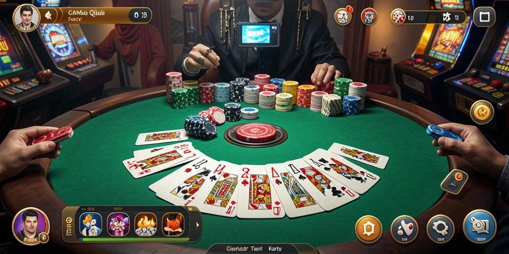 Tampilan gameplay PAKARJP menampilkan pertandingan QiuQiu yang seru.