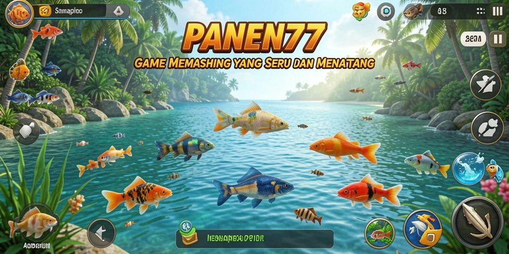 Tampilan gameplay <strong>PANEN77</strong> yang seru dan menantang saat memancing.