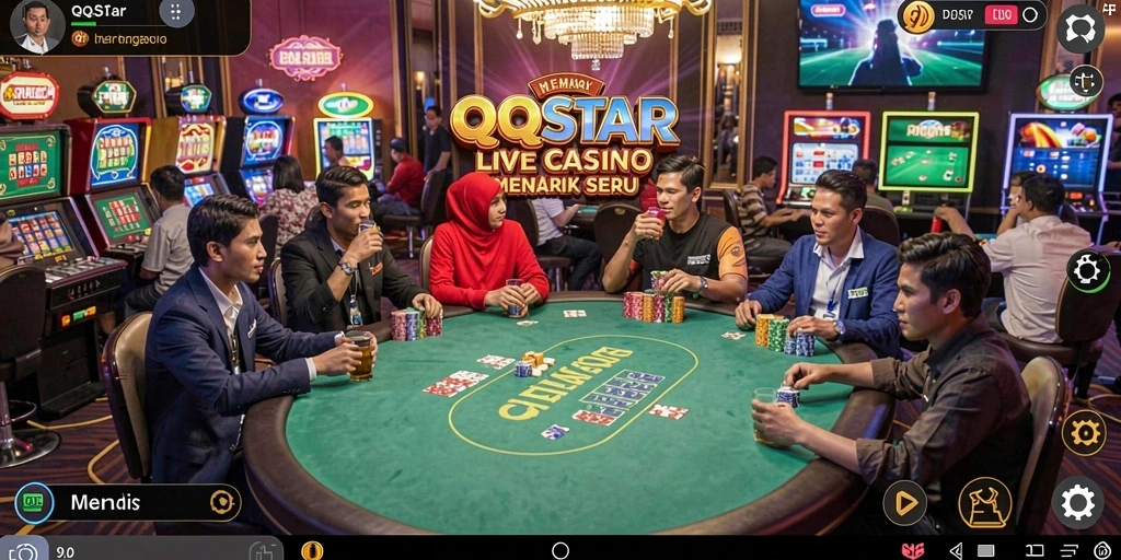 Screenshot gameplay menarik dari QQSTAR dalam permainan Live Casino.