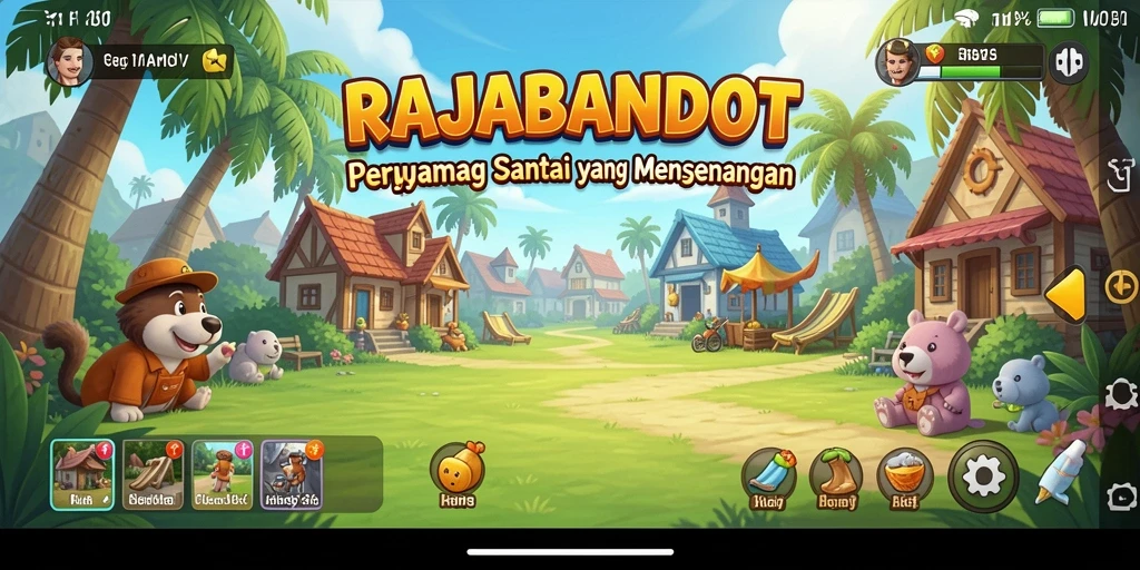 Tampilan gameplay seru dari RAJABANDOT yang penuh warna.