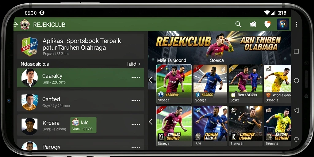 Tampilan gameplay menarik dari aplikasi Sportsbook REJEKICLUB.