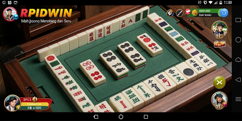 Tampilan screenshot RPIDWIN yang menunjukkan keseruan gameplay Mahjong.