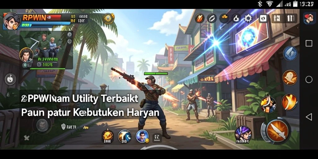 Tampilkan antarmuka RPWIN dengan fitur-fitur utility yang menarik.
