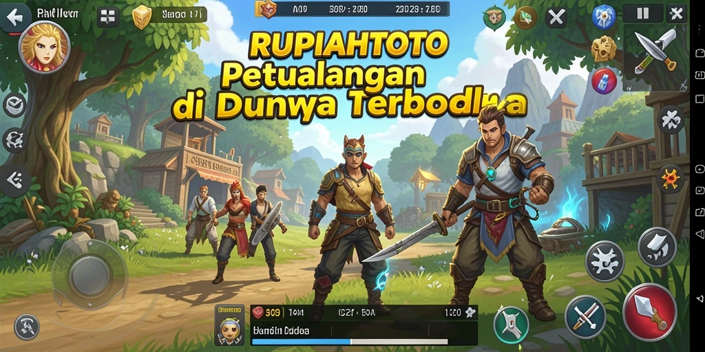 Tangkapan layar permainan RUPIAHTOTO dengan tampilan dunia Open World yang luas.