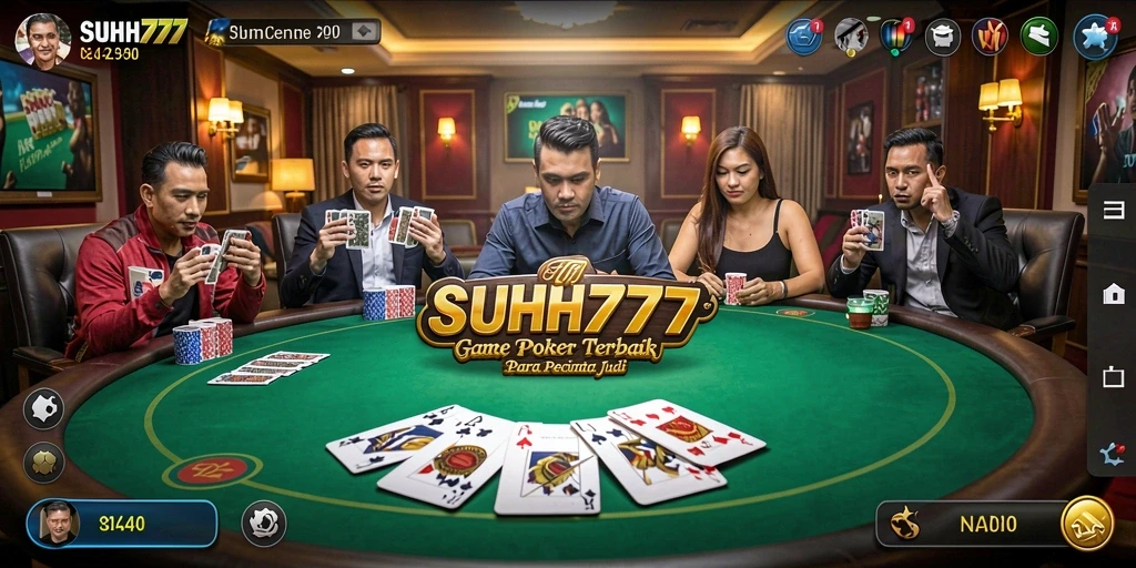Tampilan menarik dari gameplay Poker SUHU777 yang menegangkan.