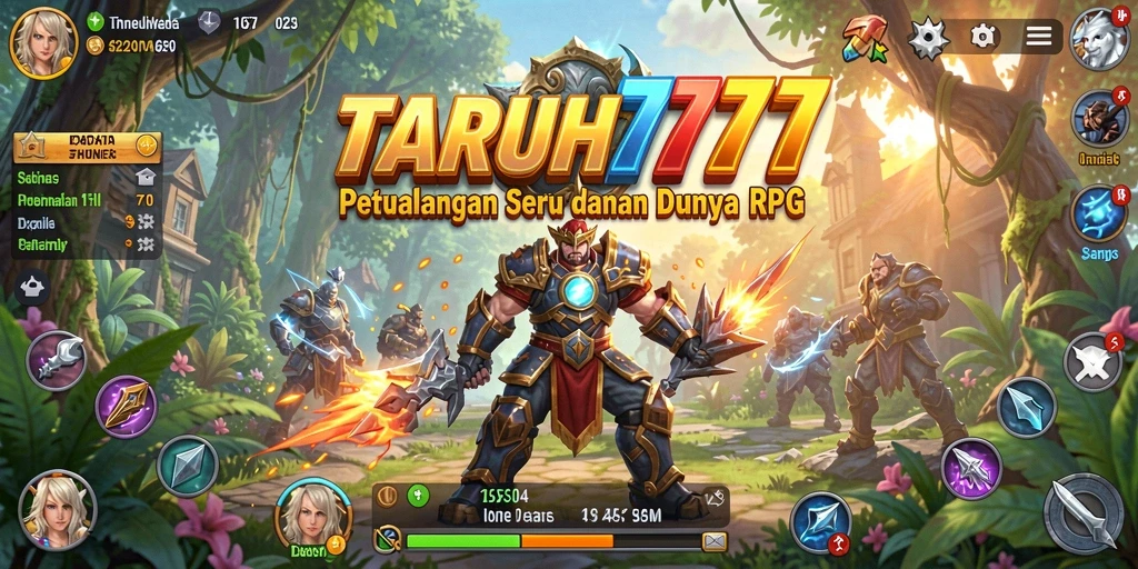 Tangkapan layar menunjukkan aksi seru dalam gameplay RPG TARUH777.
