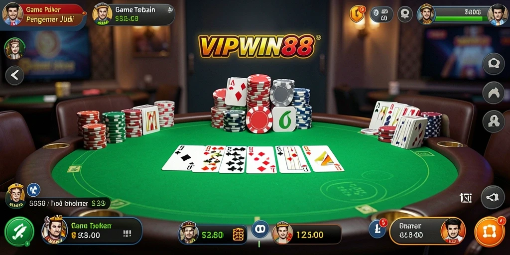 Screenshot gameplay Poker yang menegangkan di VIPWIN88.
