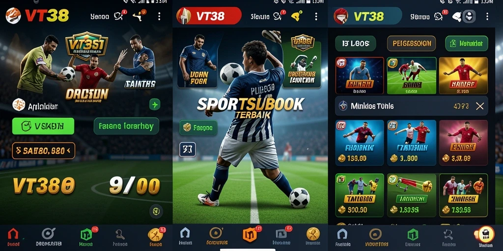 Tangkapan layar utama VT38 menampilkan pertandingan taruhan yang mendebarkan.