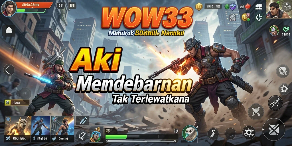 Tampilan utama gameplay WOW33 yang mendebarkan dan penuh aksi.